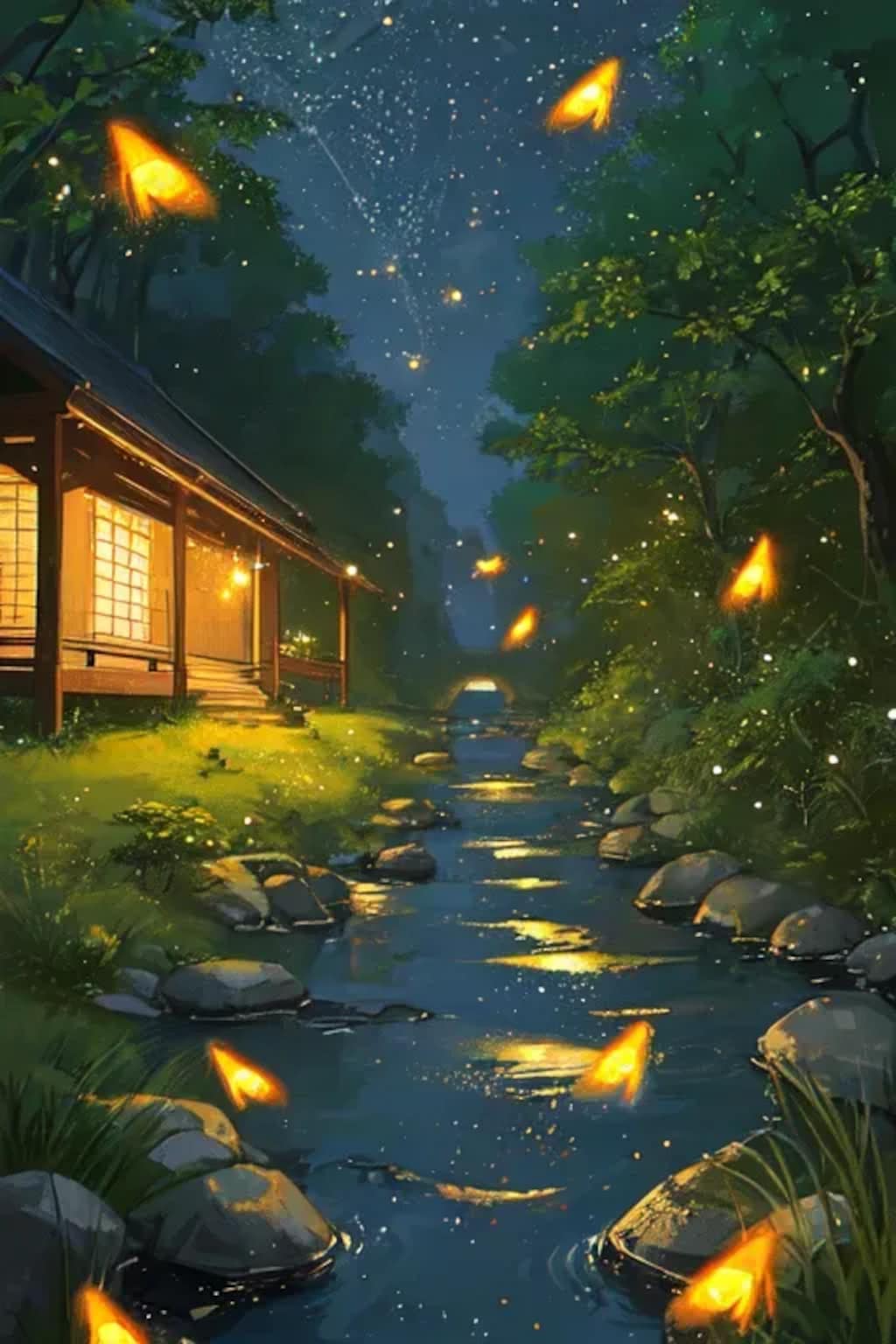 ホタルの舞う風景