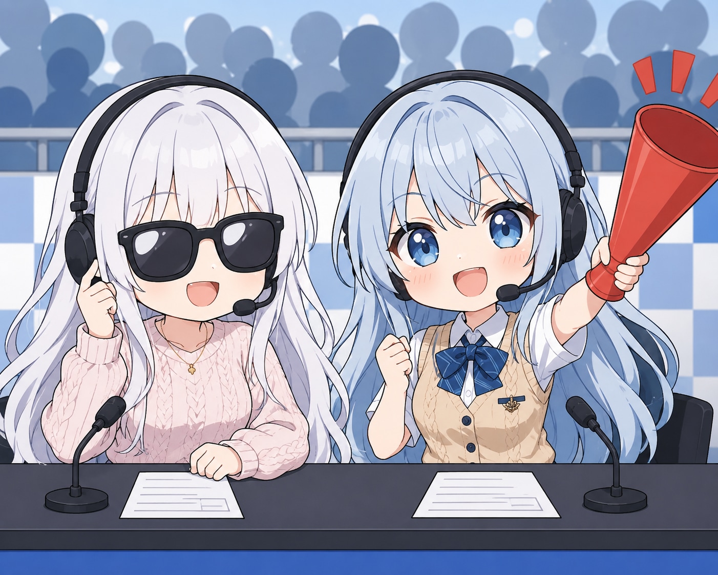 【予告】とある企画の実況解説席 | の人気AIイラスト・グラビア