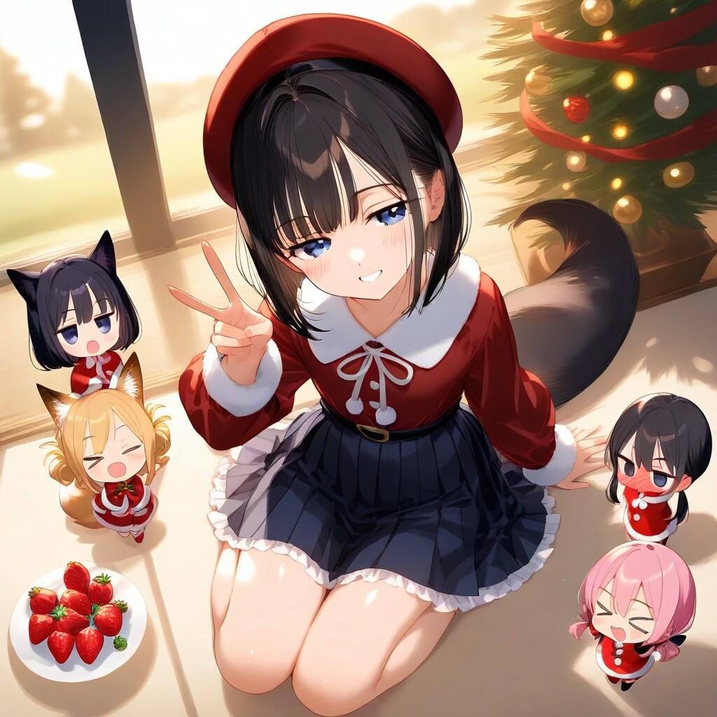 『女の子と、ちびちゃん』。