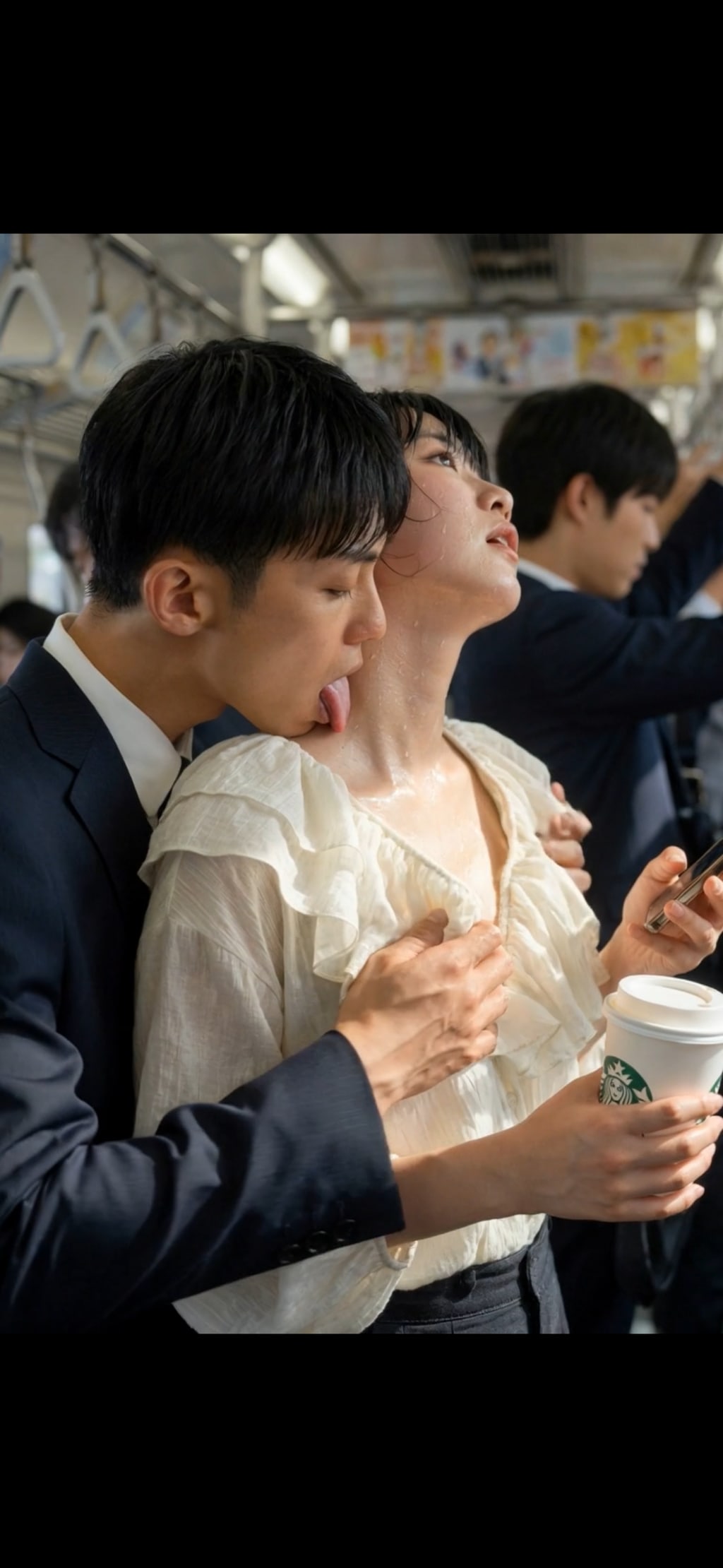 うなじを舐める