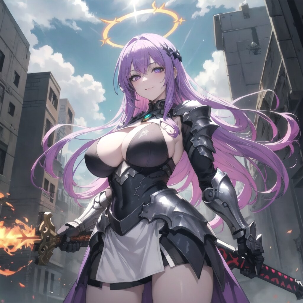 紫髪の女剣士