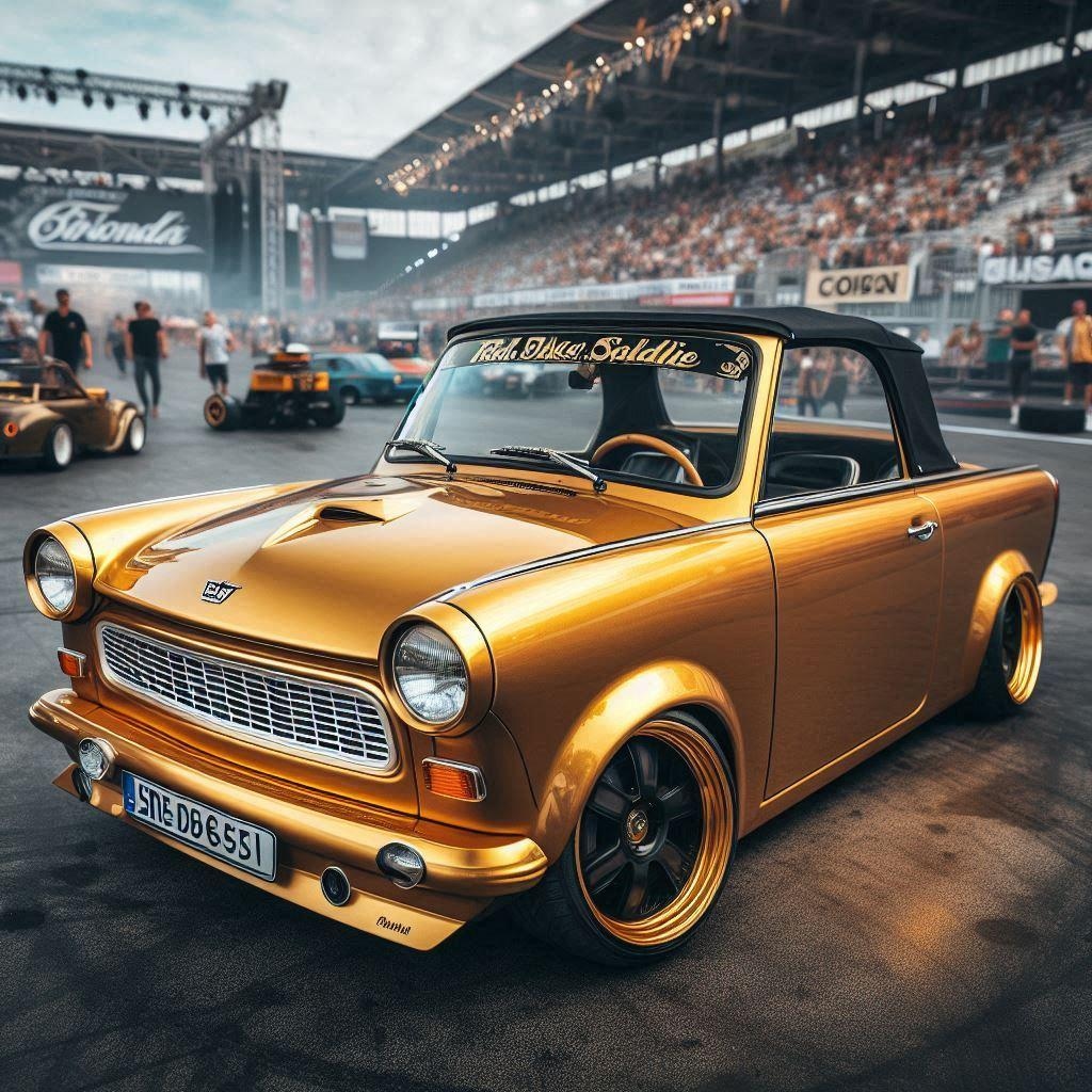 ゴールドカラートラバントのドリ車