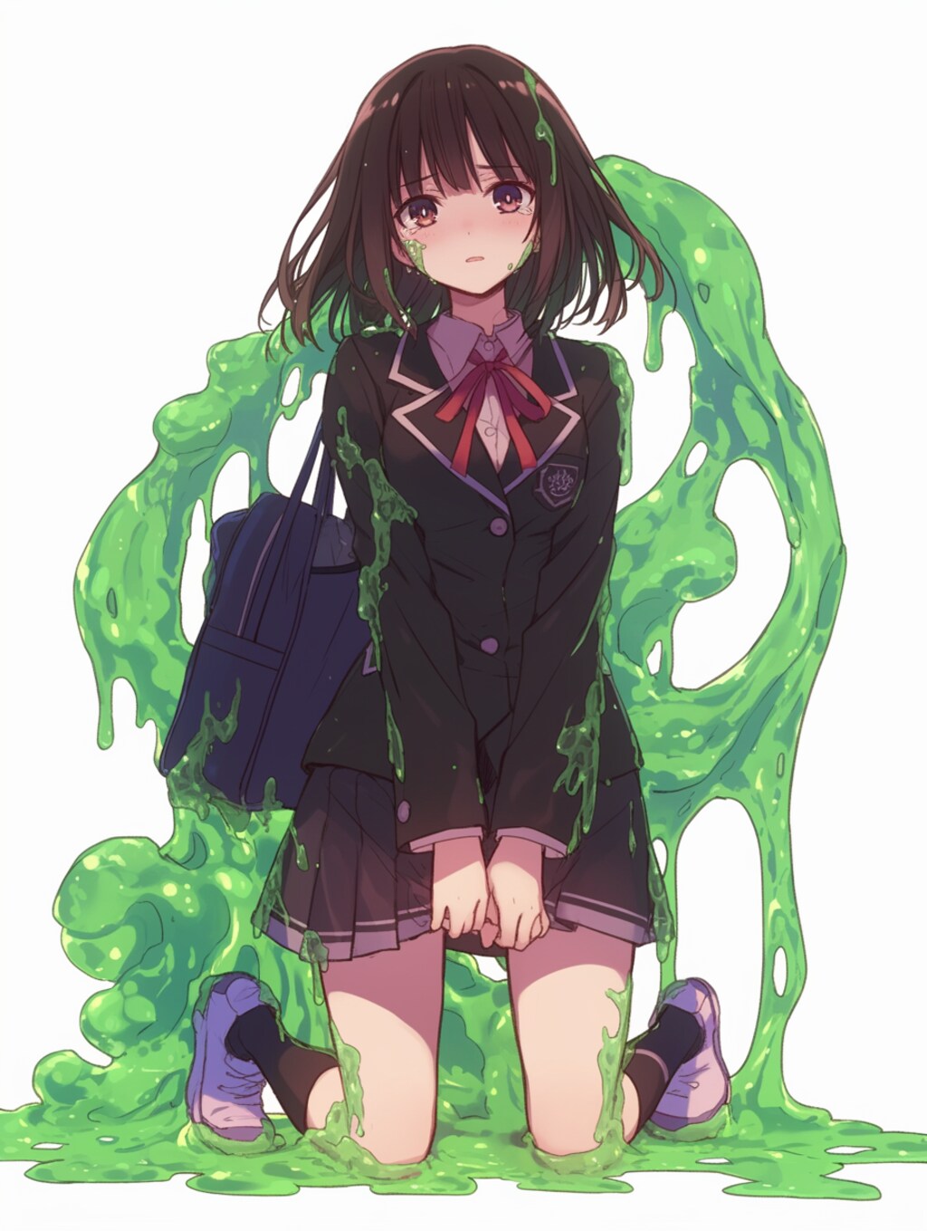 スライムに捕まった女の子