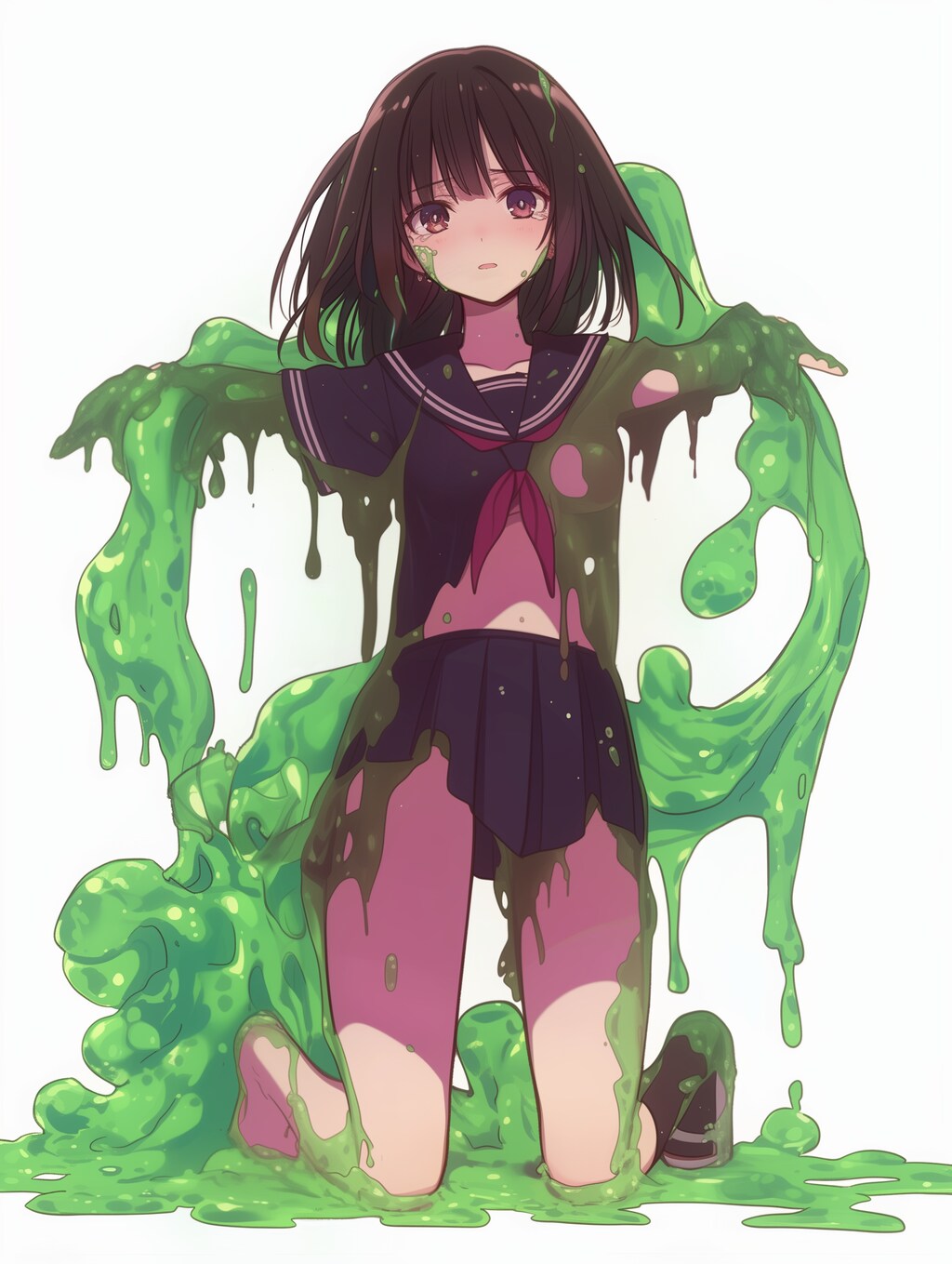 スライムに捕まった女の子