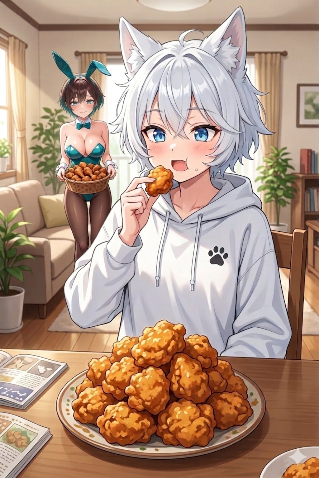 527 よその子シロキちゃんにいっぱい食べてもらいたい！