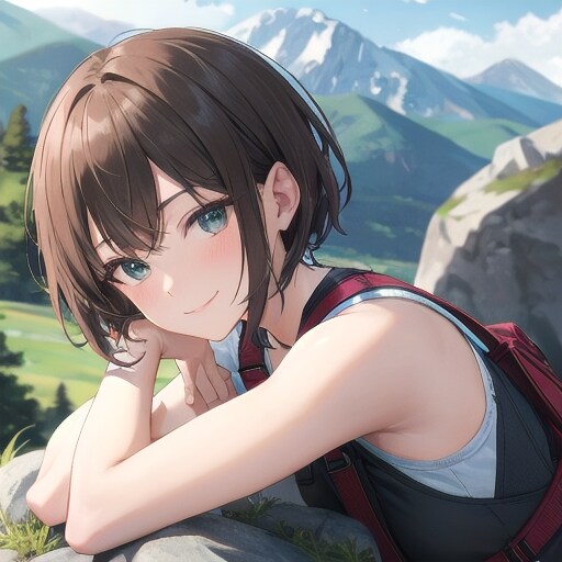 尾根道の途中で | の人気AIイラスト・グラビア