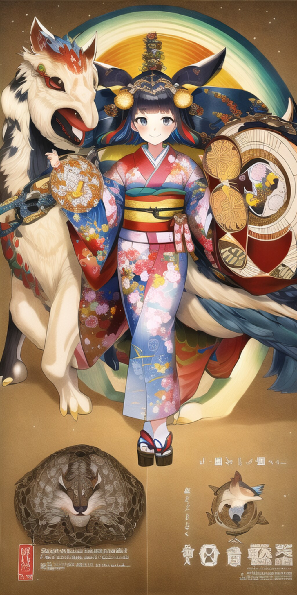 ベスティアリー着物