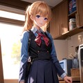 常盤台の制服着せてみた　～食事を作る子01～ 5枚目
