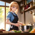 常盤台の制服着せてみた　～食事を作る子01～ 9枚目