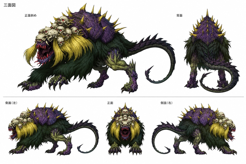 midjourney v8.2 previewモンスターデザイン