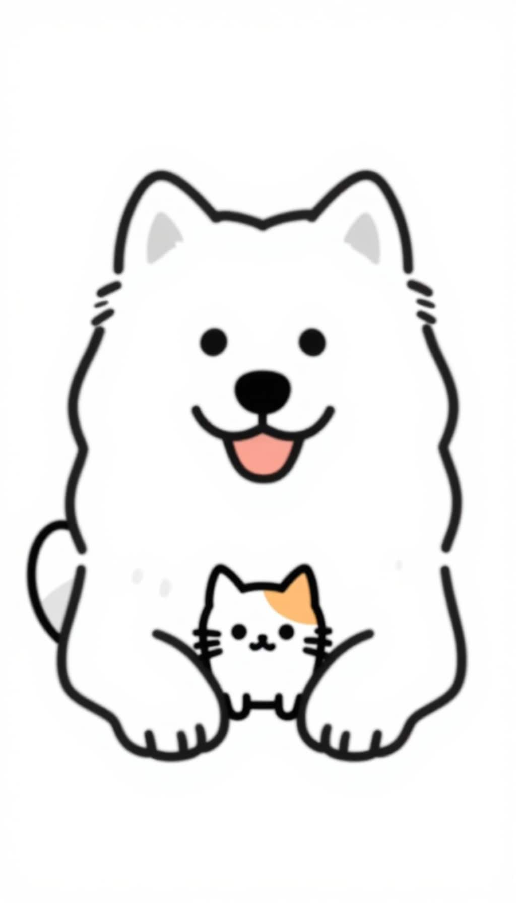 子猫とサモエドん