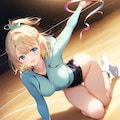 金髪ショート新体操美少女 2枚目