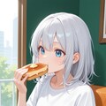 銀髪ちゃんとホットケーキ 6枚目