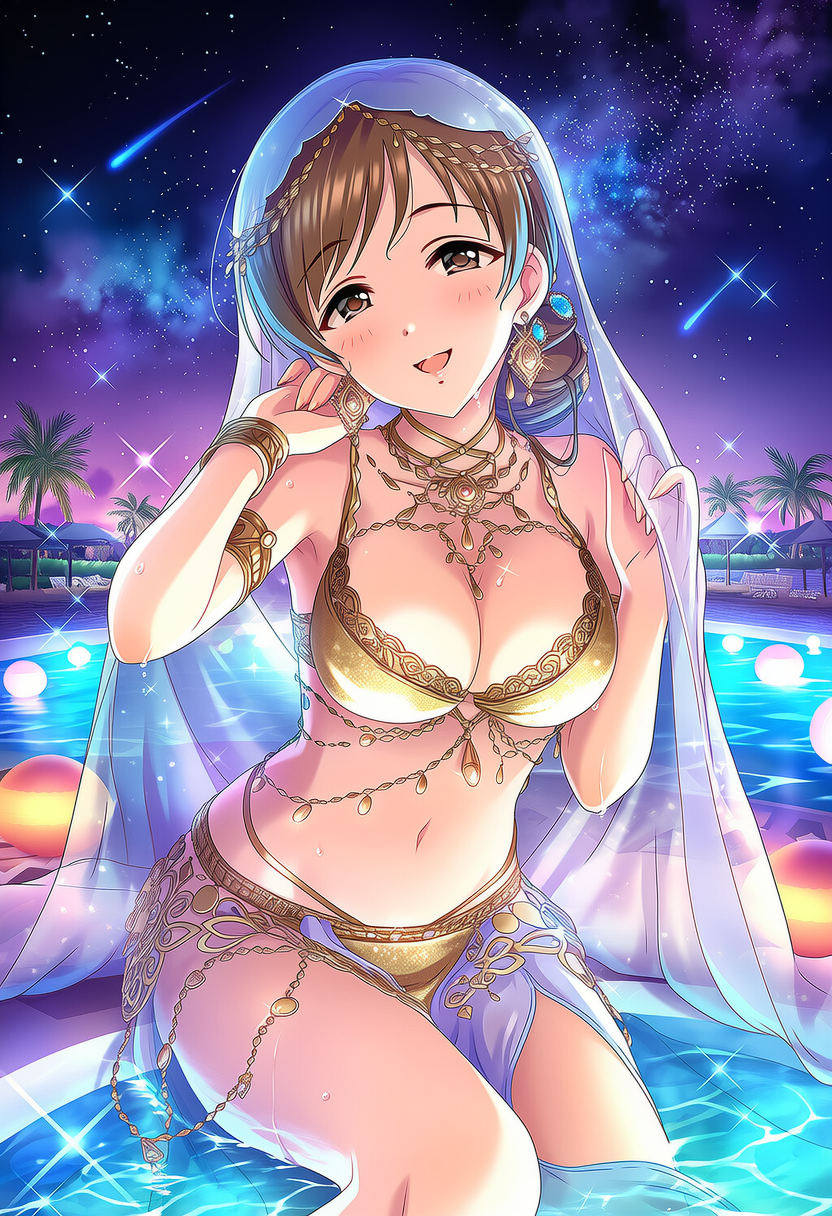 アラビアン黄金ビキ新田美波