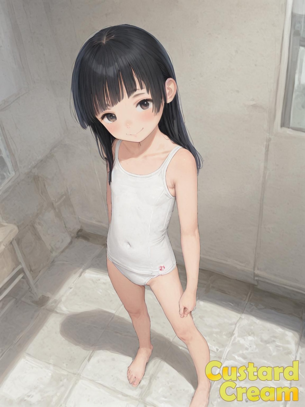 ギリギリ透けてない白スク