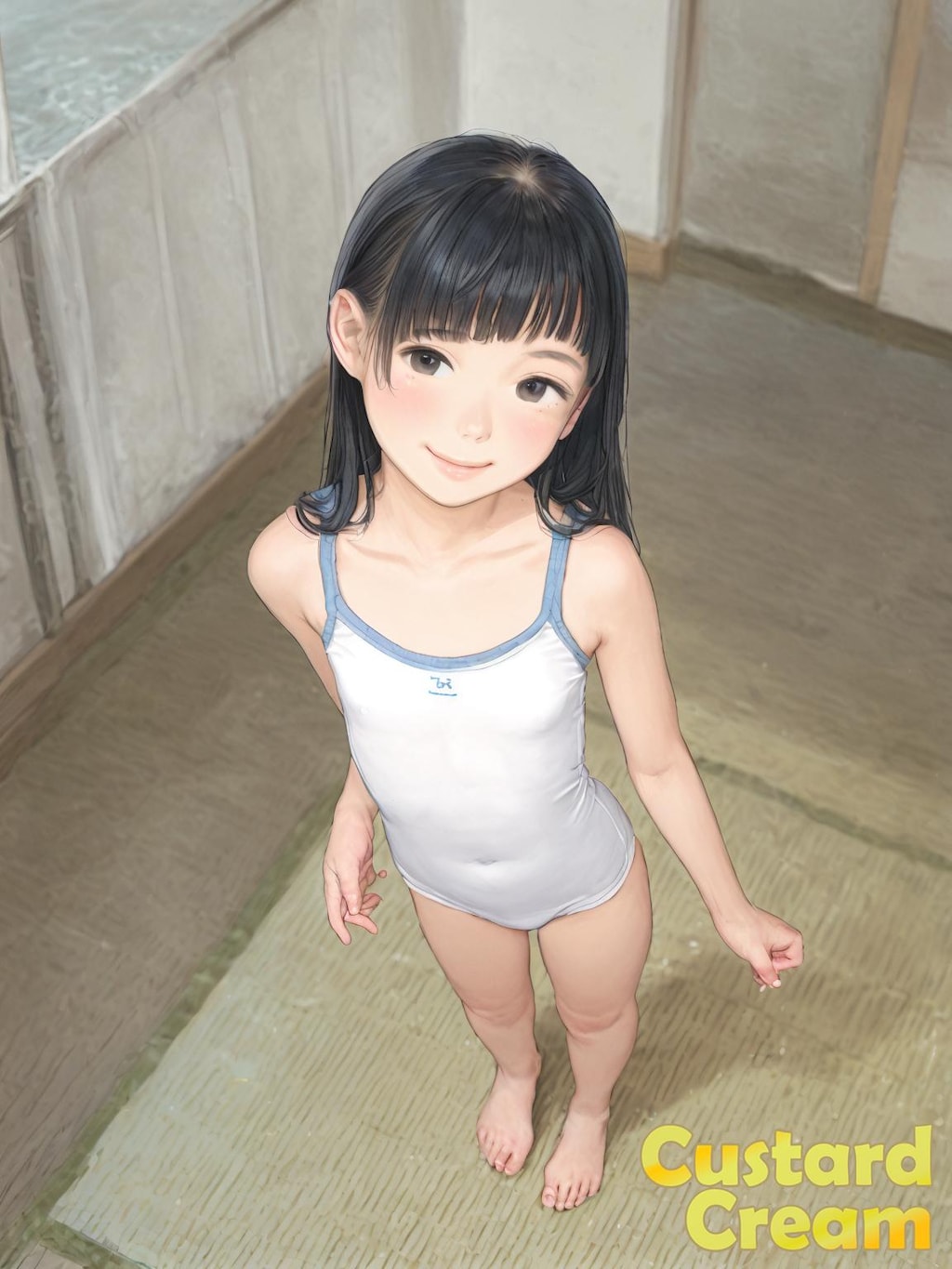 ギリギリ透けてない白スク