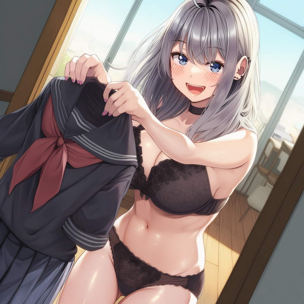 着替え中彼女