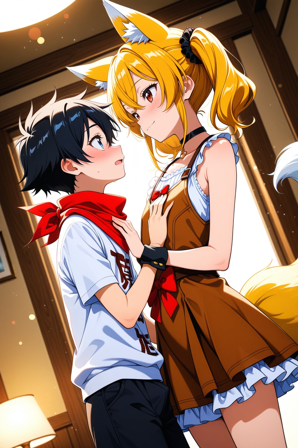 ミラさんに懐かれた照太 | の人気AIイラスト・グラビア