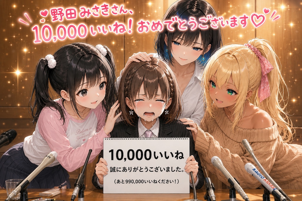野田みさきさん、10,000いいね！おめでとうございます🎉