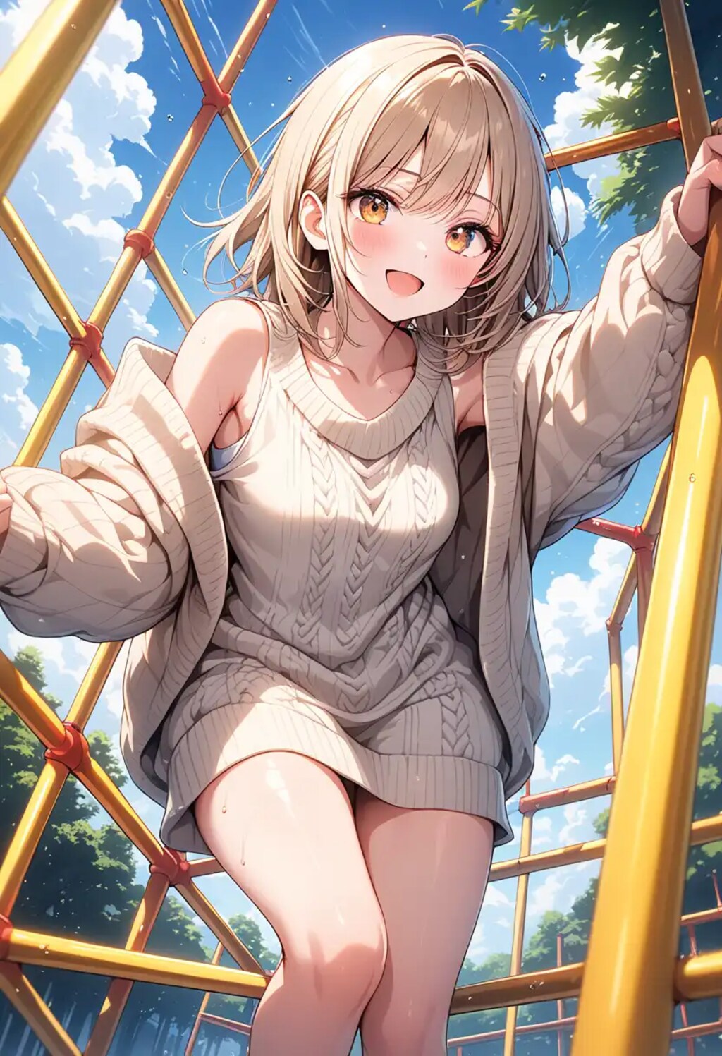 ジャングルジムとか懐かしー!
