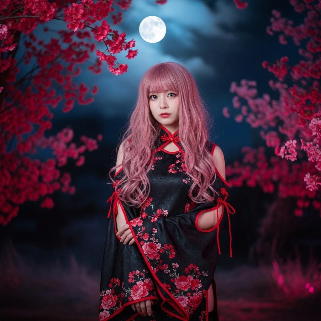 満月＆チャイナドレス