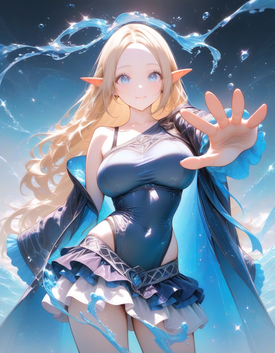 水魔法のエルフ姉さんXL