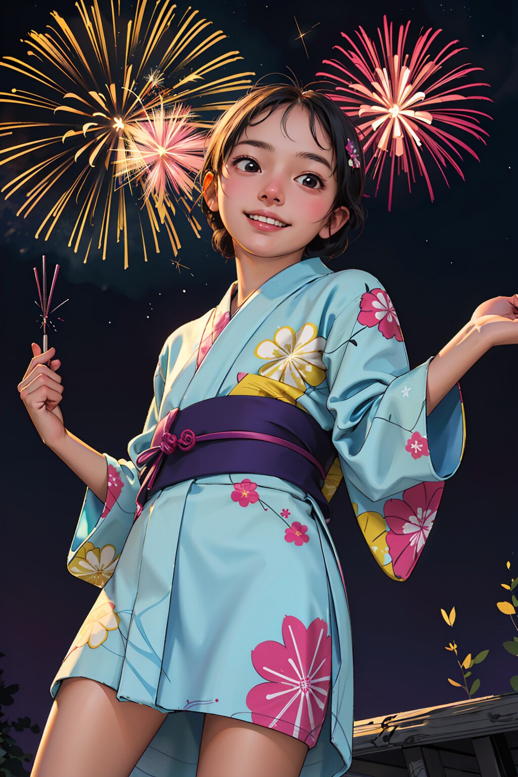 浴衣で夏祭り
