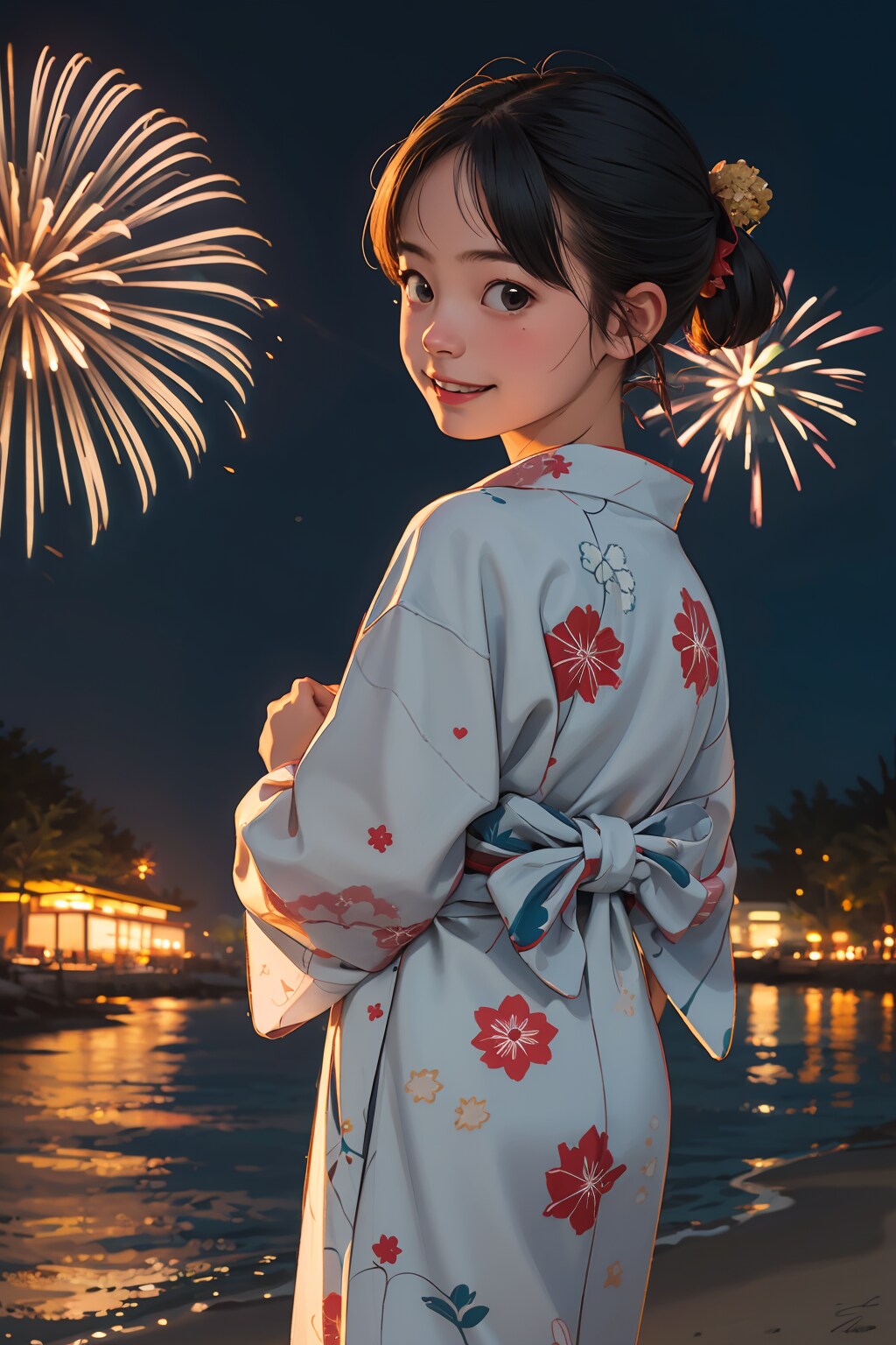 浴衣で夏祭り