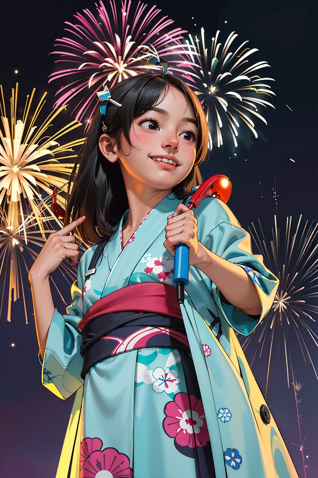 浴衣で夏祭り
