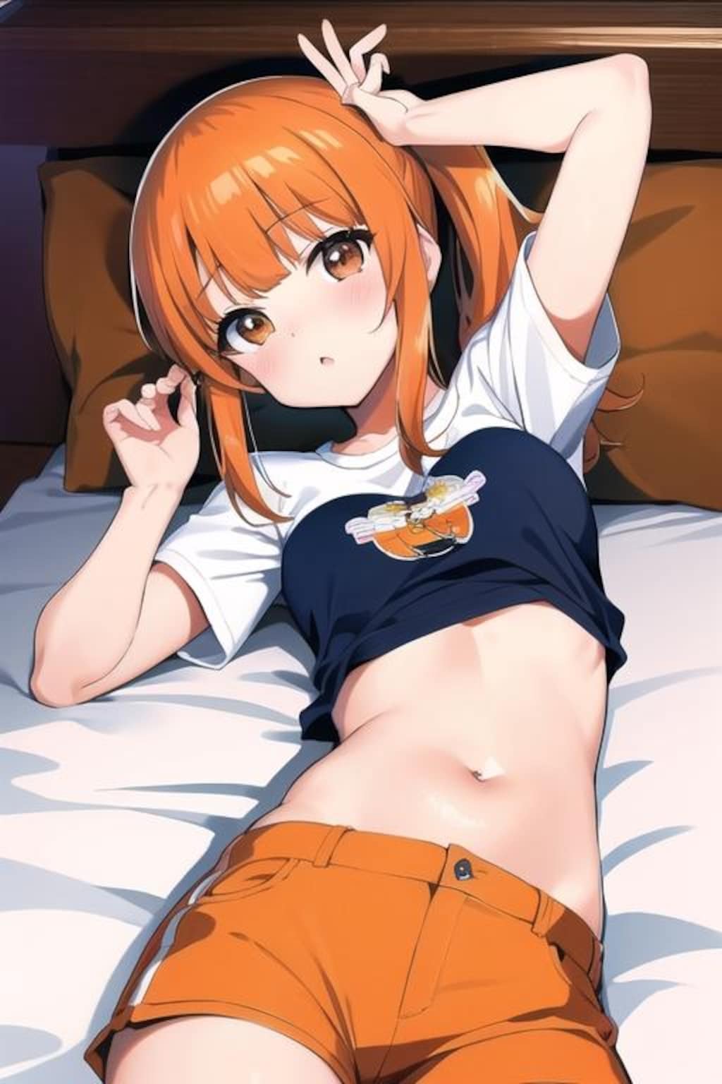 寝台橙髪娘（2）