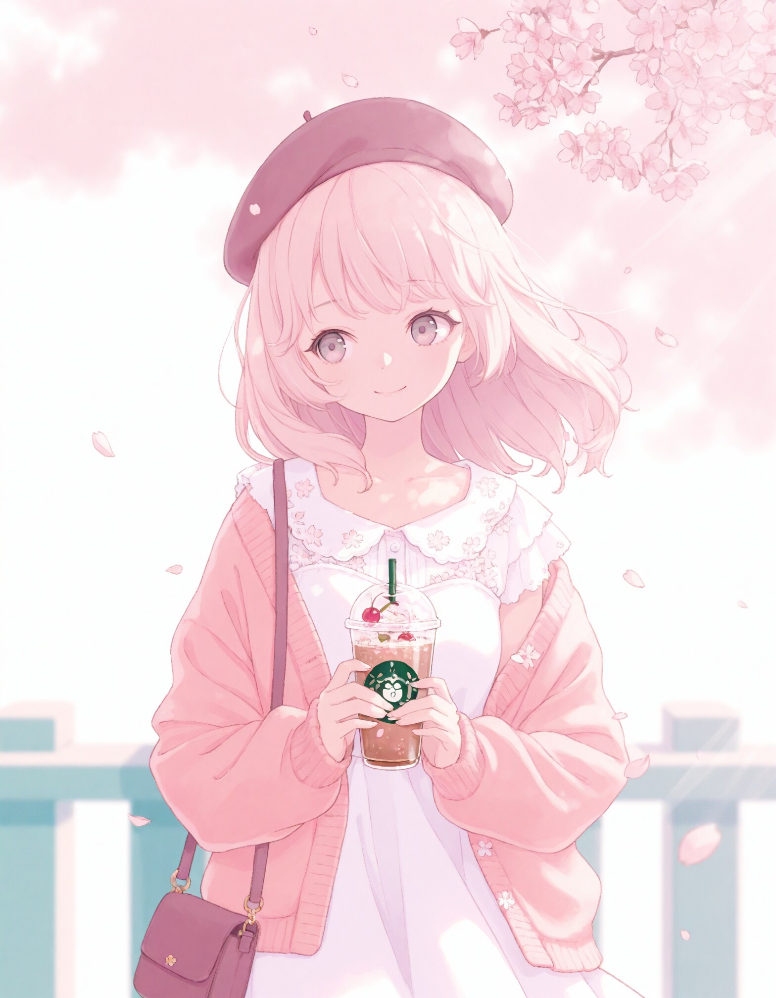 春色コーデの少女