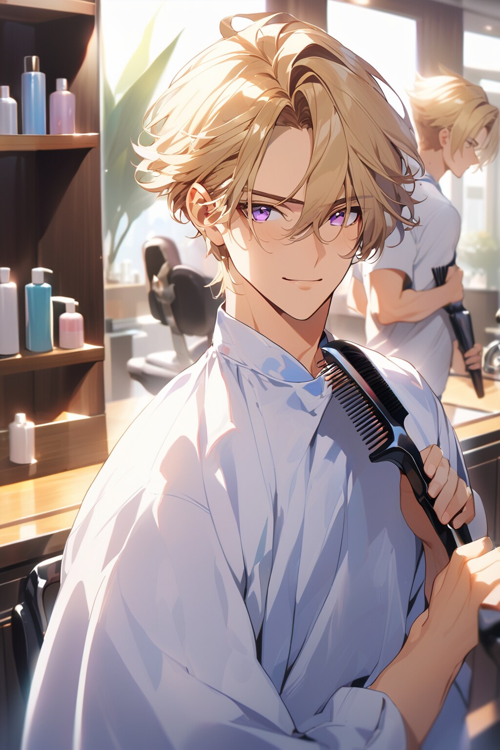 ヘアーサロンにてカット | の人気AIイラスト・グラビア