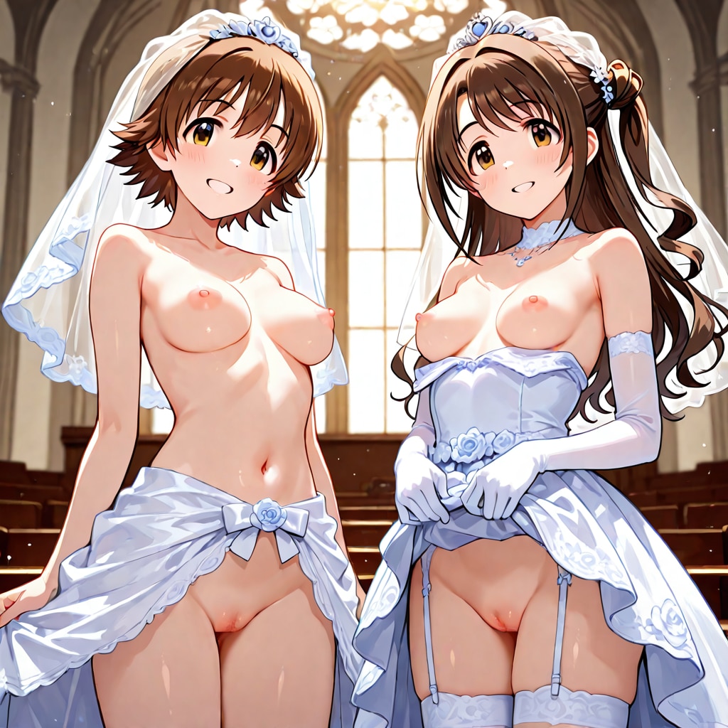 島○卯月と本○未央のウェディングドレス