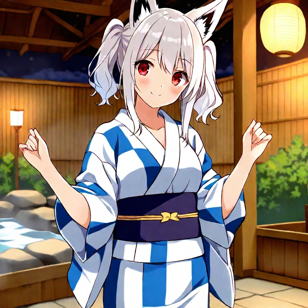 温泉ケモ耳娘 | の人気AIイラスト・グラビア