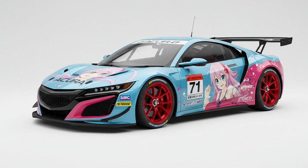 アニメ痛車アキュラレーシングカー