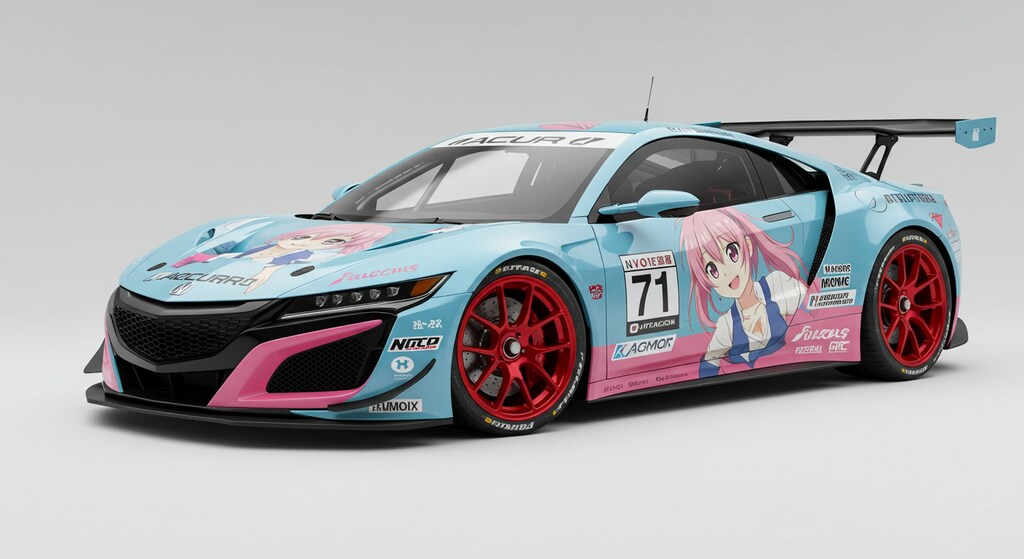 アニメ痛車アキュラレーシングカー