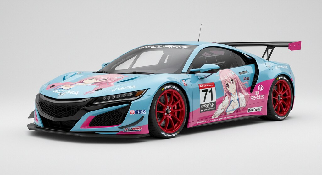 アニメ痛車アキュラレーシングカー