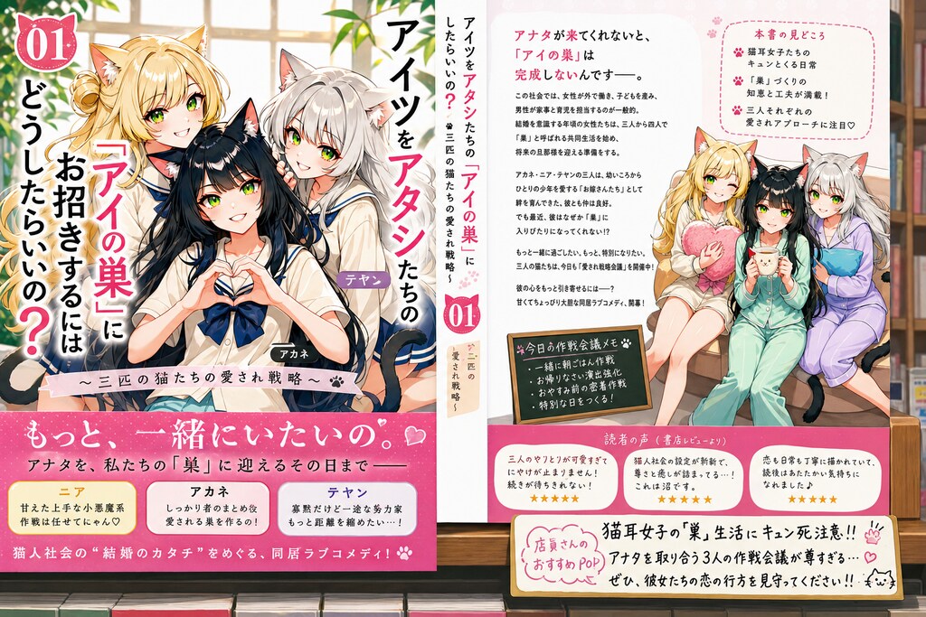 「うちの子三人娘」がラノベになりました！【1200投稿達成！】