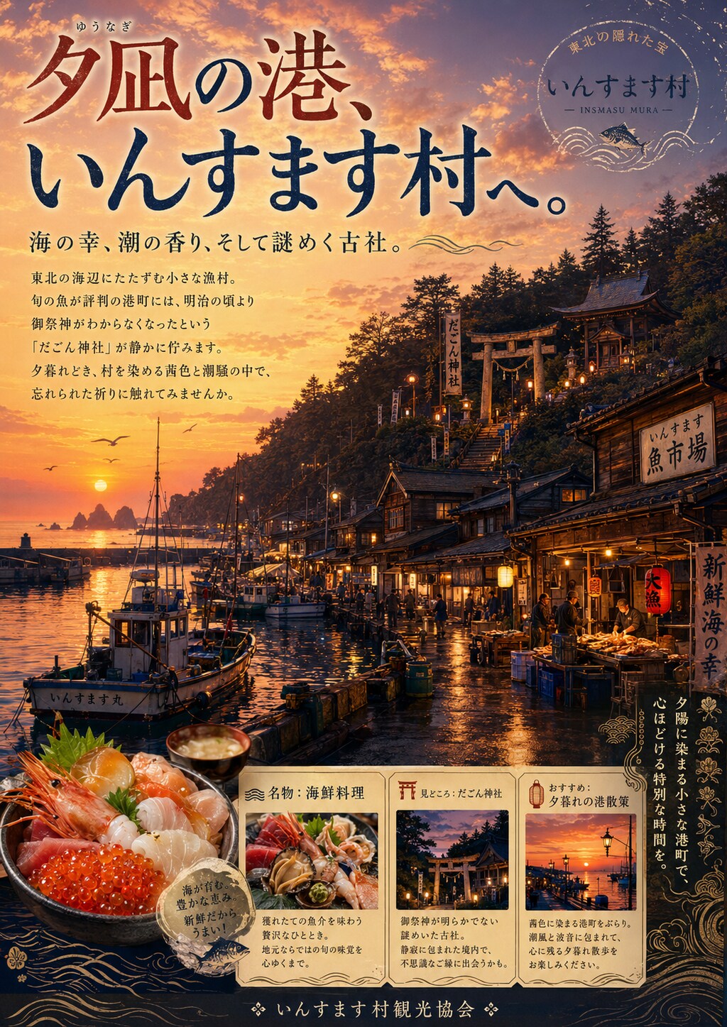 【第二弾】夕凪の港、いんすます村へ。