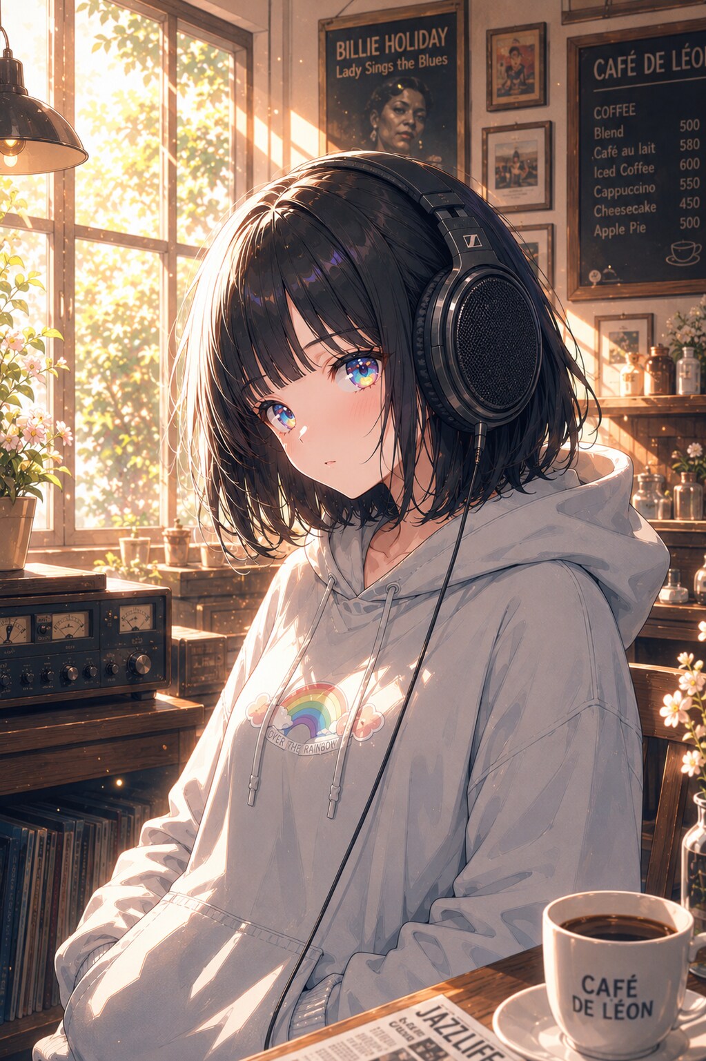 ヘッドフォンの女の子