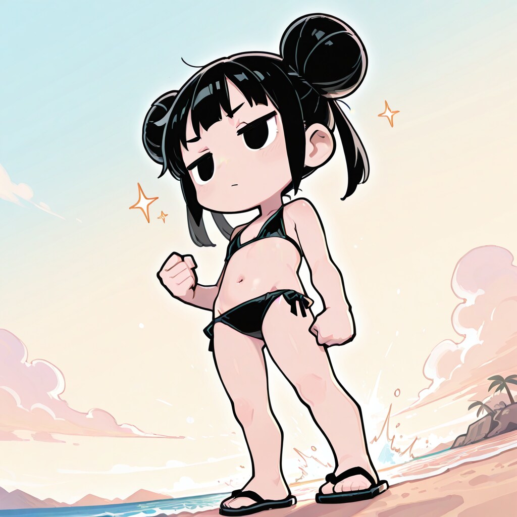 （よしいいぞ、低頭身デフォルメになればプロポーションがうやむやになる）
