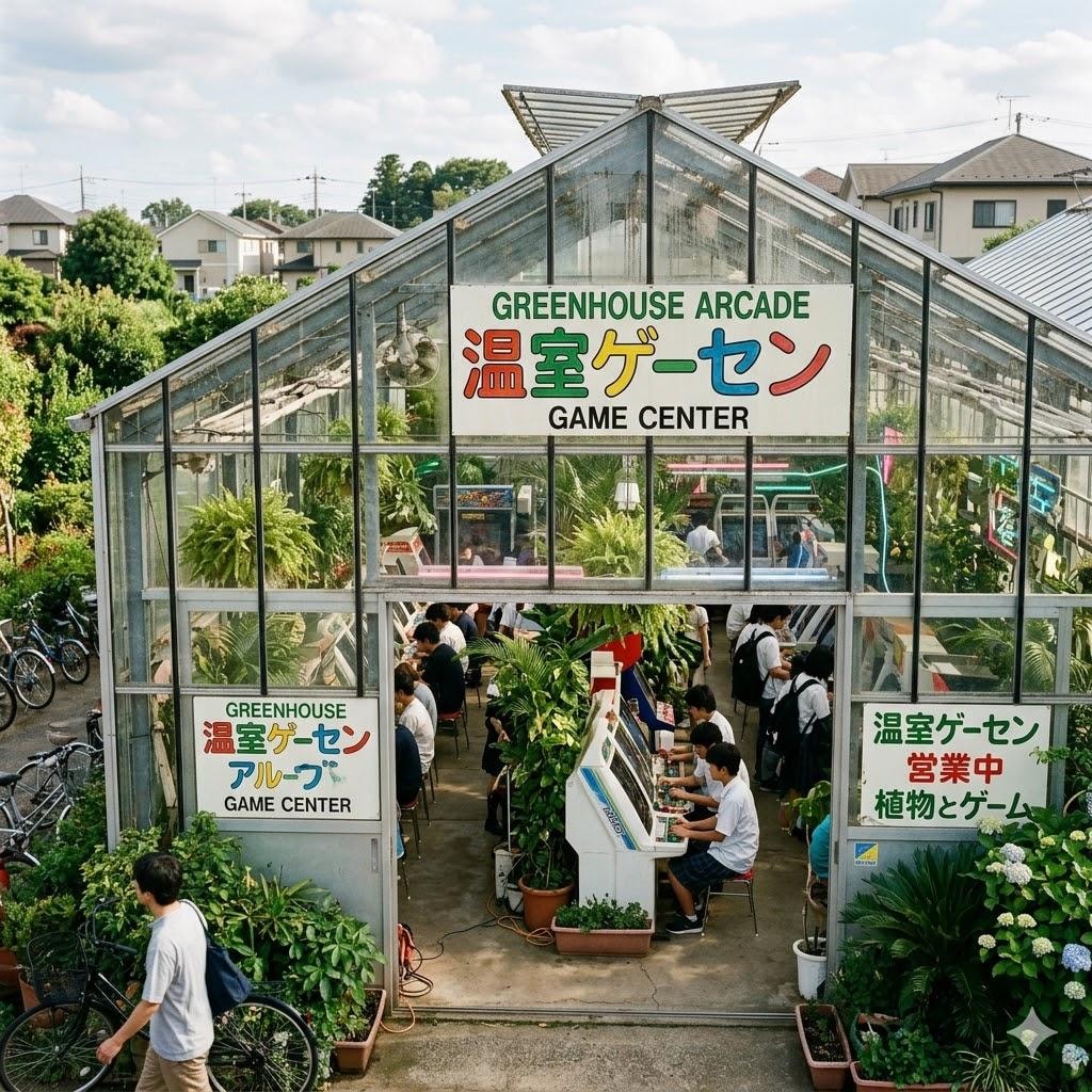 温室を利用したゲーセン
