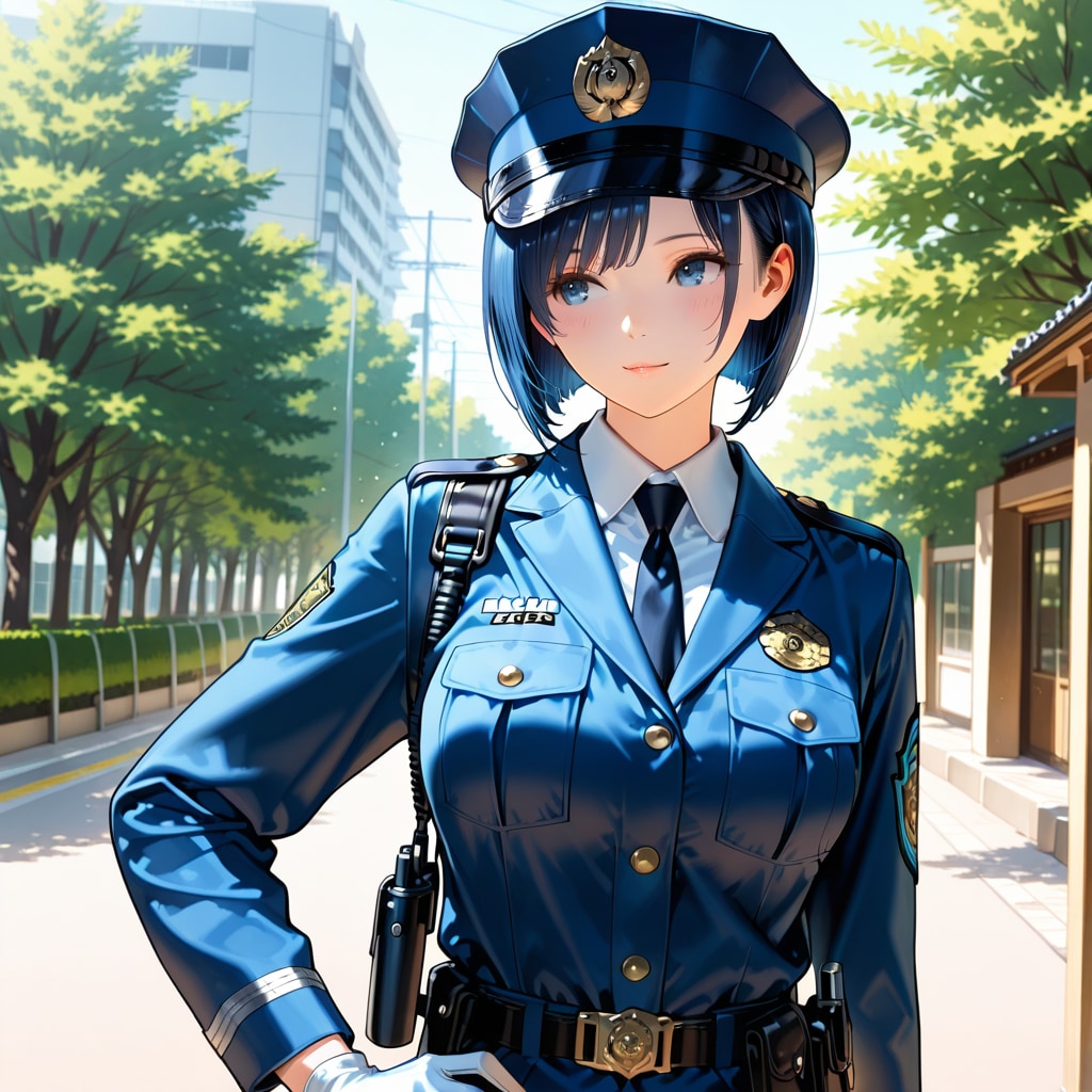 キャンパスの新人警察官 | の人気AIイラスト・グラビア