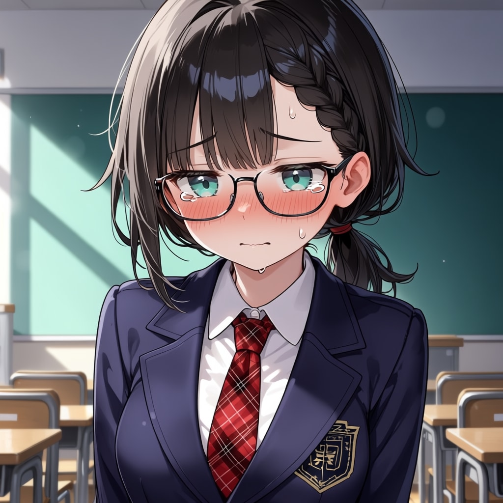 眼鏡三つ編み狼ちゃん