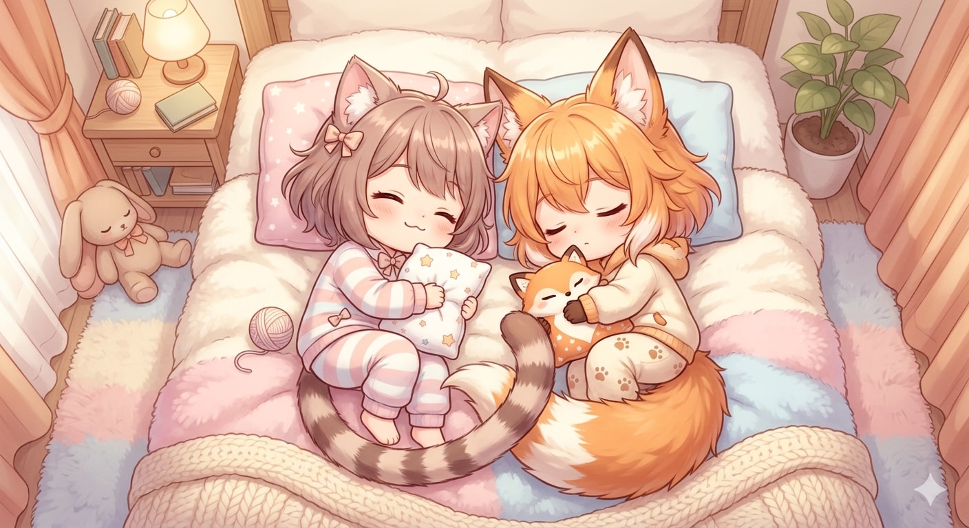 お昼寝中 | の人気AIイラスト・グラビア