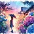 紫陽花がみる風景 4枚目
