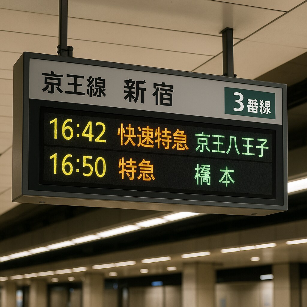 京王線新宿駅 地下急行線3番線ホーム