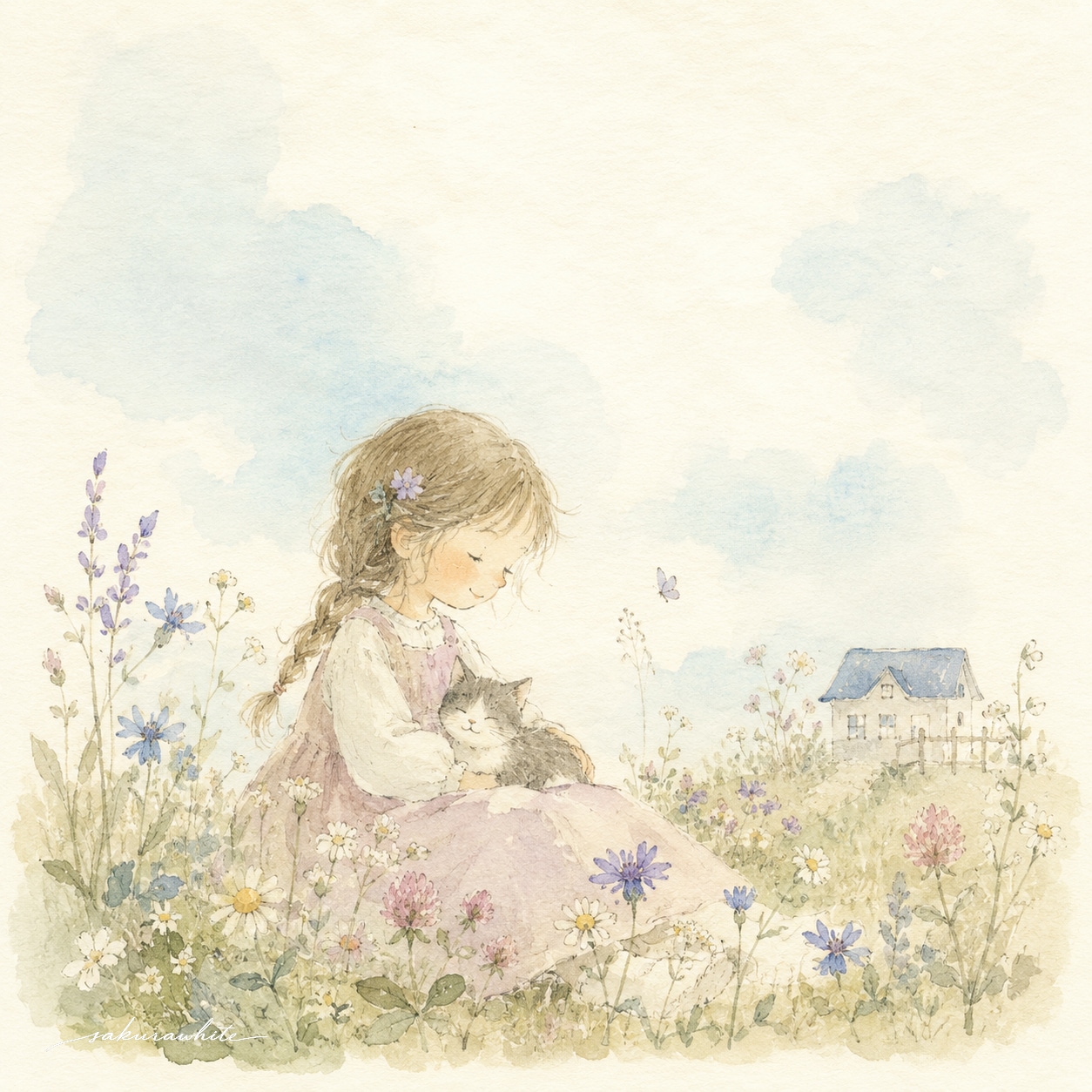 猫と花と | の人気AIイラスト・グラビア