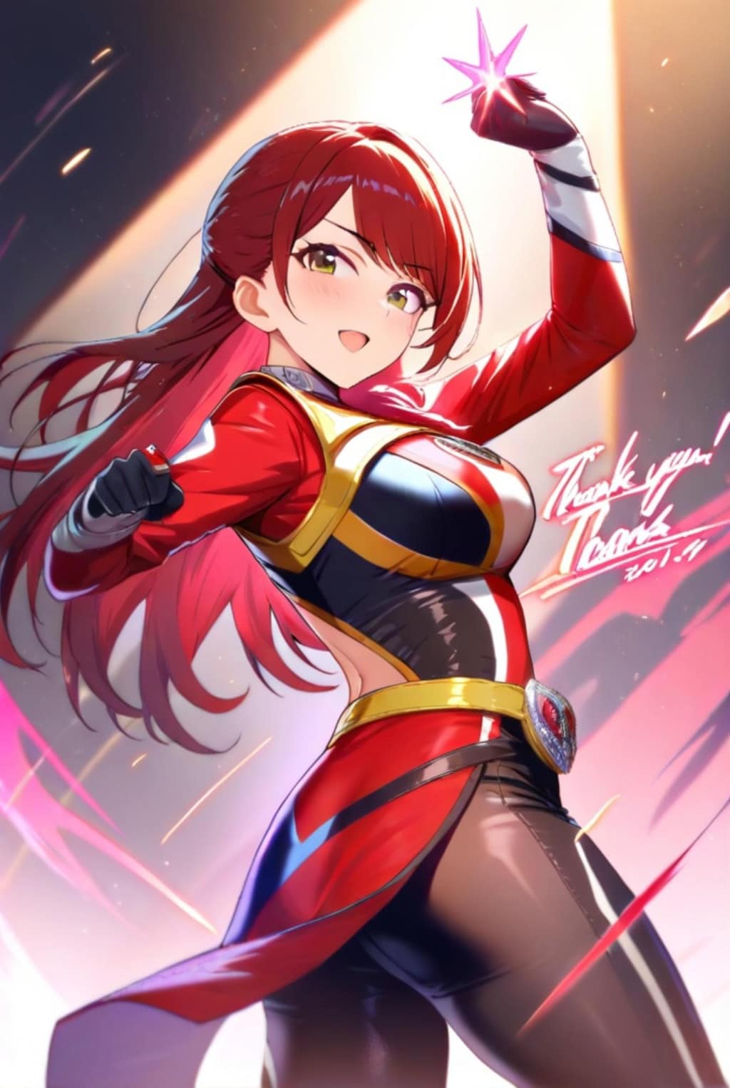 戦隊ヒロインの赤髪ちゃん