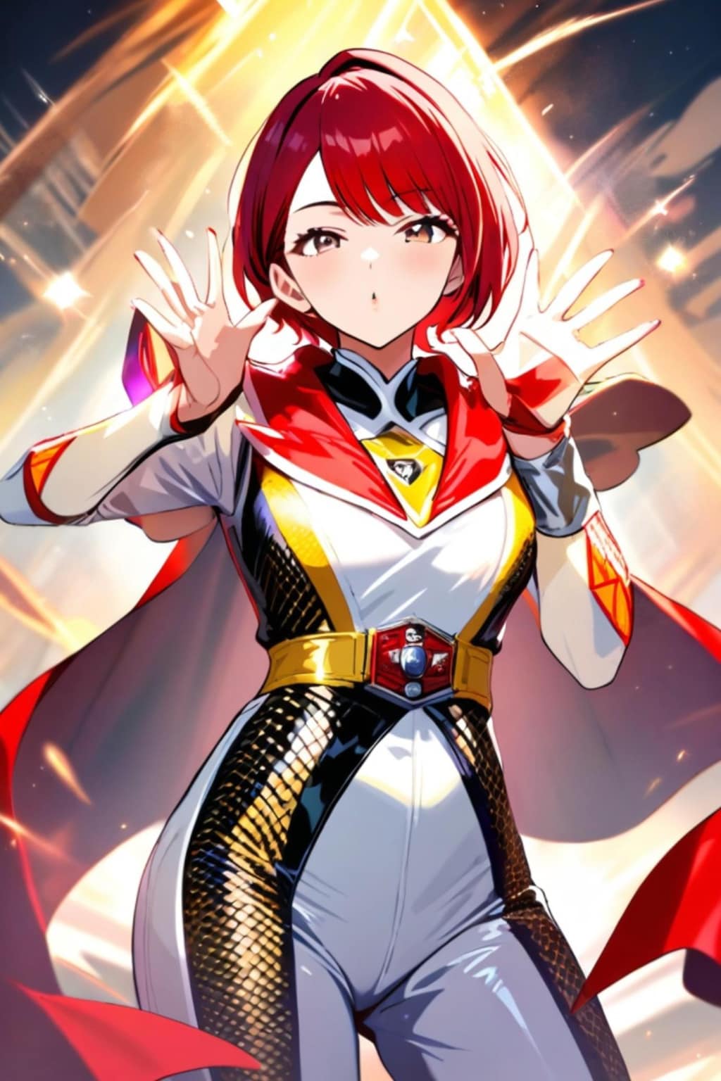 戦隊ヒロインの赤髪ちゃん